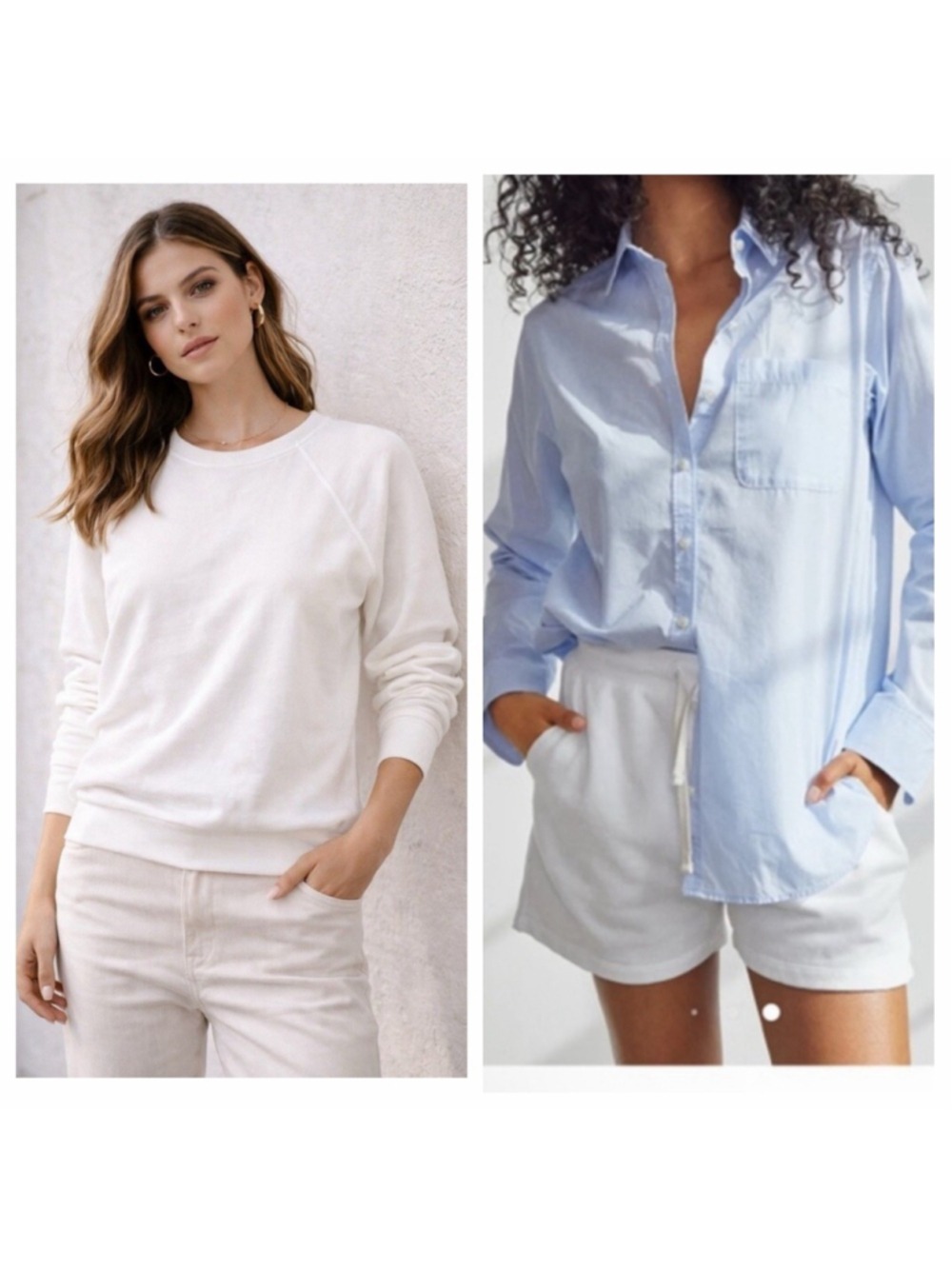 NWT Unsubscribed White Full Sweatshirt/Dolphin Shorts Set Sz Small